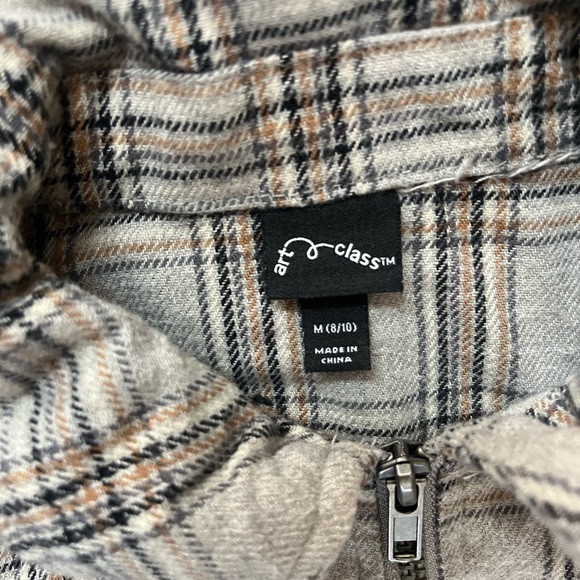 Boys Art Class Zip Up Flannel 🌵M8/10 - Picture 4 of 5